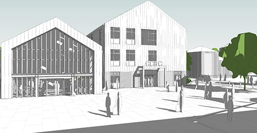 Artist impression view from Square