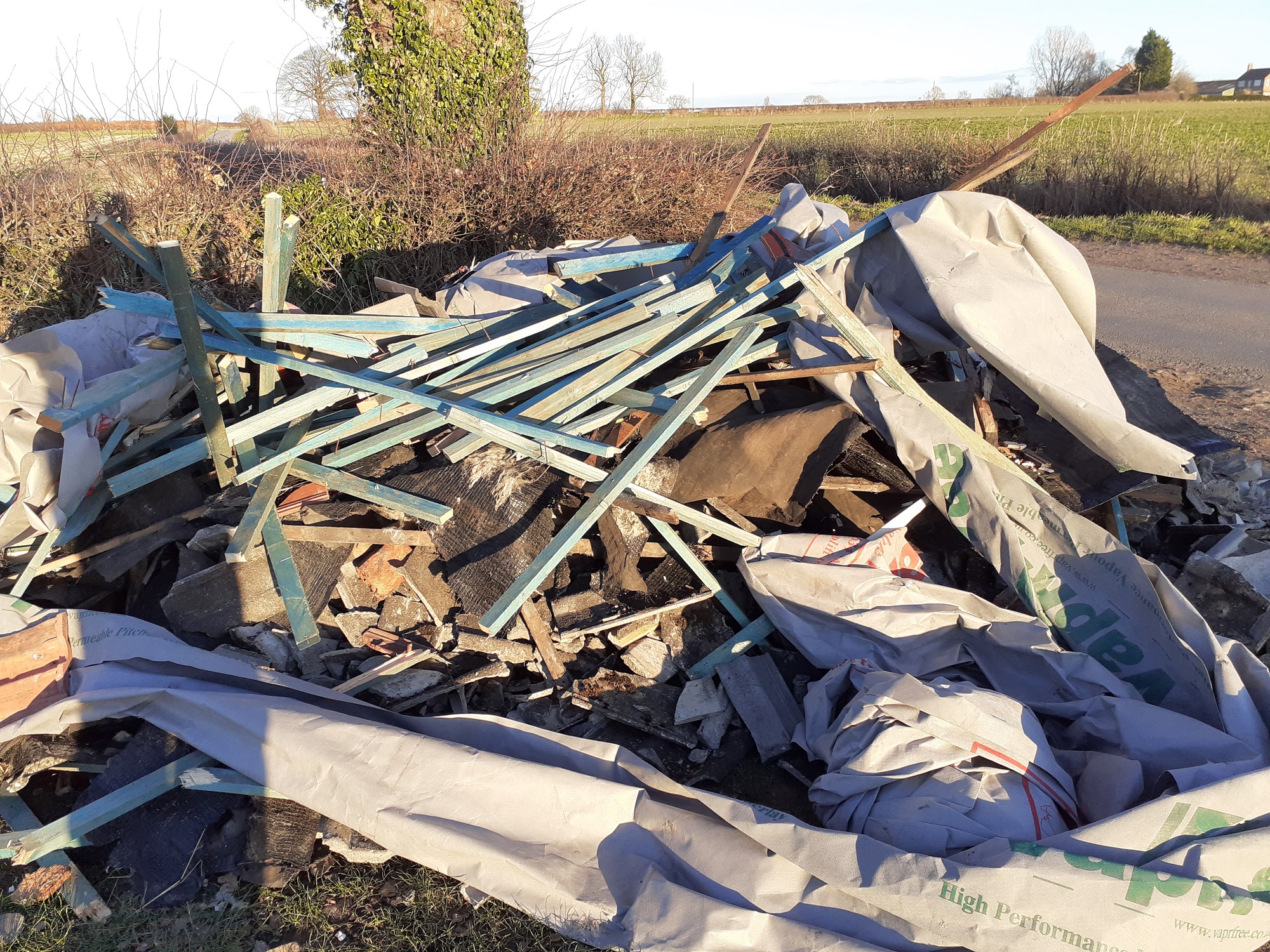 A heap of fly-tipping