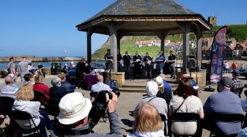Visitors are entertained at last year’s Fish and Ships Festival in Whitby.