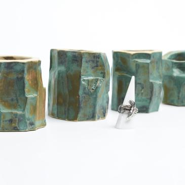 Four ceramic pots