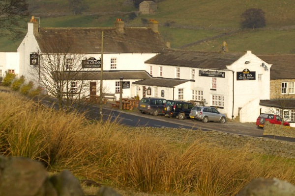 Outside view of Charles Bathurst Inn wedding venue in North Yorkshire.