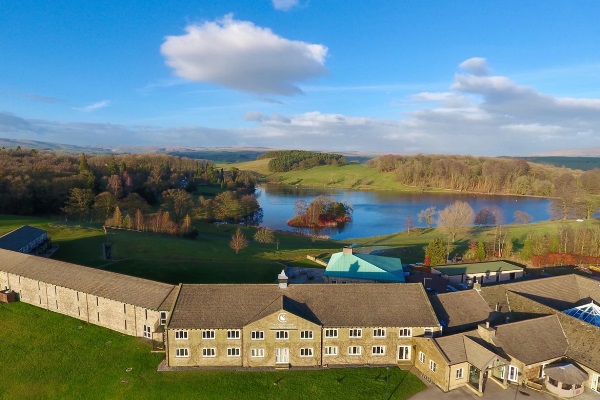 Aerial view of Coniston Hotel.