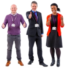 Group of adults with their thumbs up