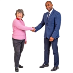 2 people shaking hands