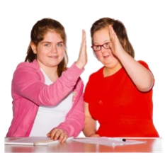 2 children high fiving