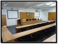 Selby civic centre empty council chamber