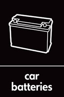 Car batteries recycling logo