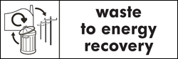 Energy waste recovery recycling logo