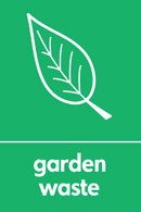Garden waste recycling logo