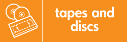 Tapes and discs recycling logo
