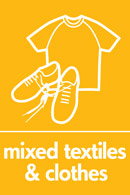 Mixed textiles and clothes recycling logo