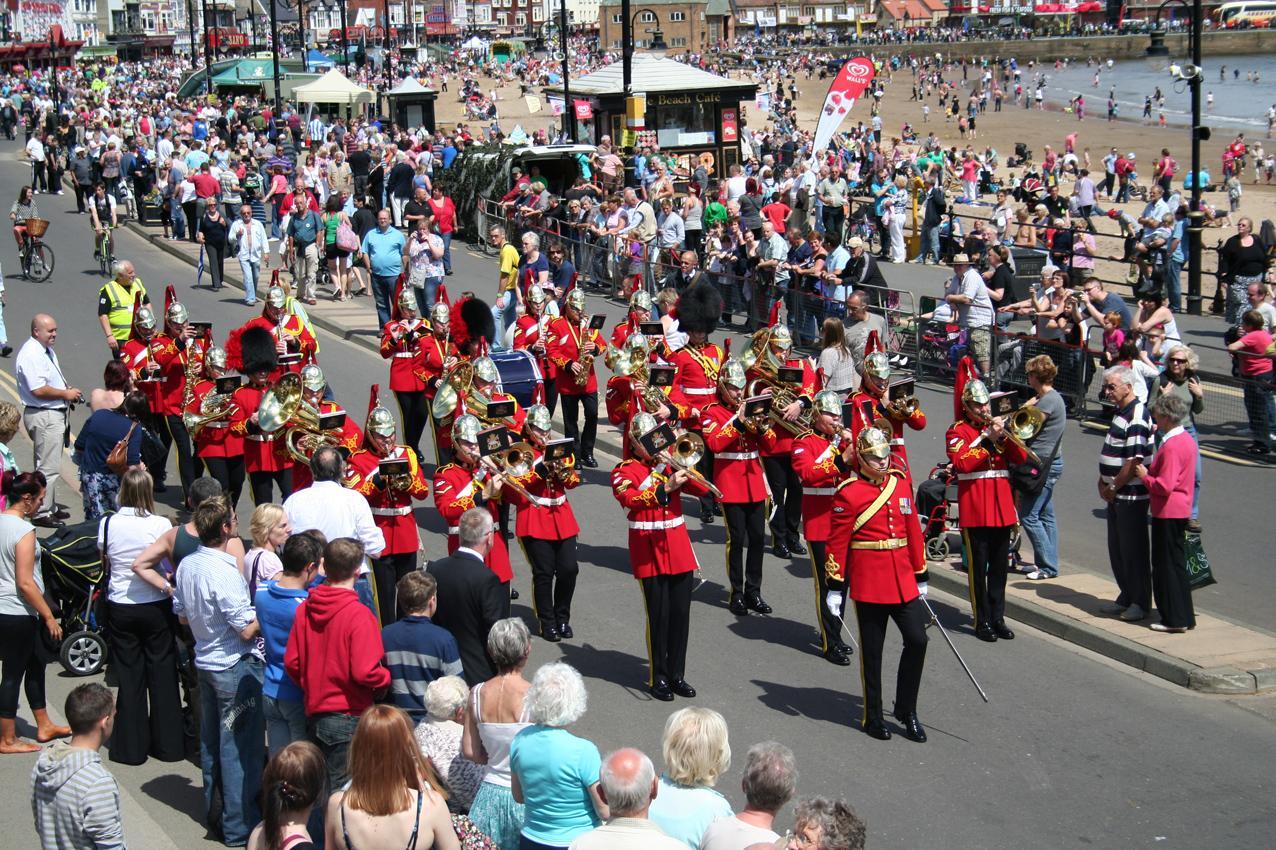 Marching band in Scarborough's South Bay
