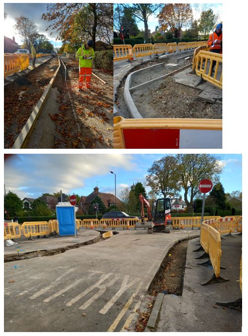 Photos showing working progress on the 4 November.