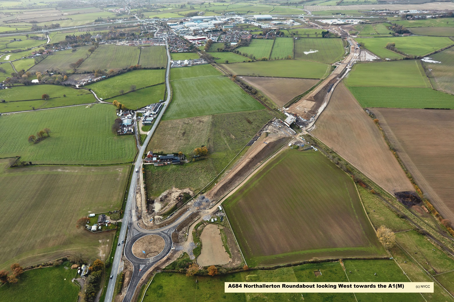 A684 Northallerton Roundabout Looking West