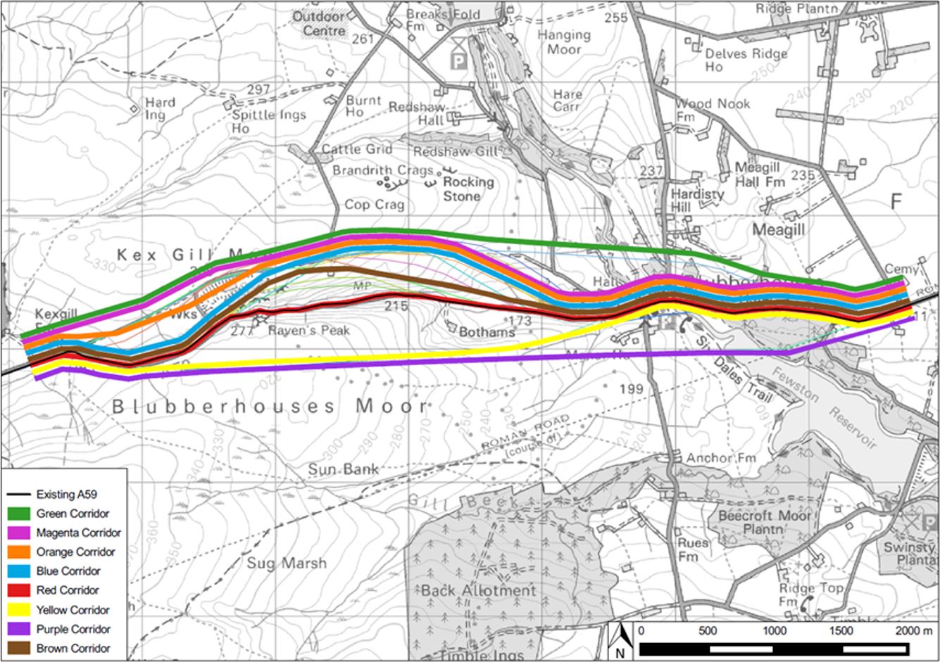 Map showing the routes grouped into eight corridors. Please contact us for this information in a different format.