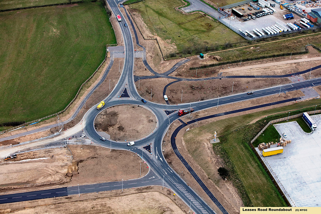 Leases Road roundabout