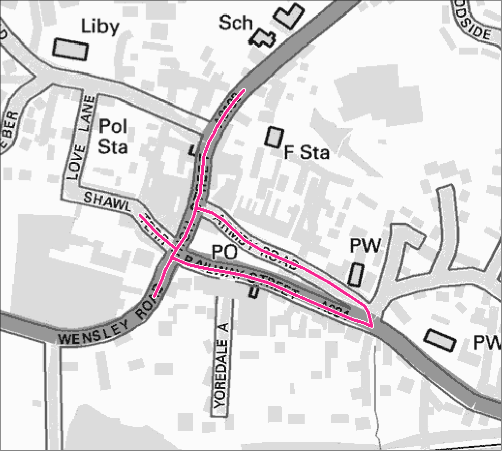 Leyburn footpath gritting map. Contact us for this information in a different format.