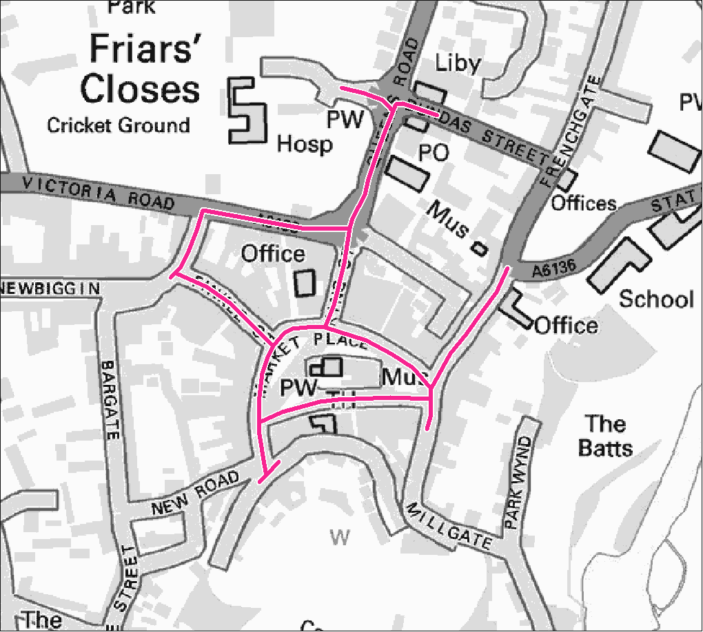 Richmond footpath gritting map. Contact us for this information in a different format.