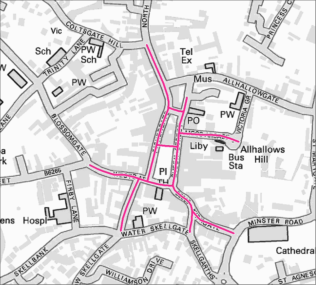 Ripon footpath gritting map. Contact us for this information in a different format.