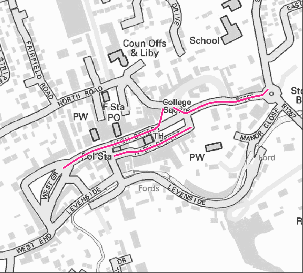 Stokesley footpath gritting map. Contact us for this information in a different format.