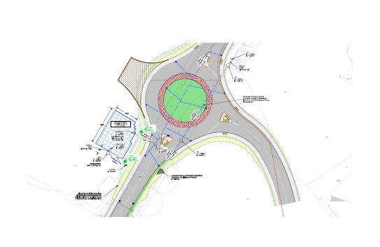 Map showing new roundabout layout
