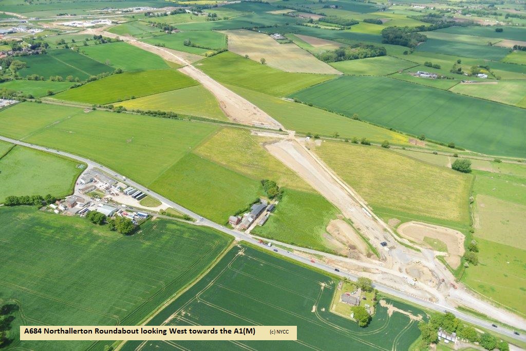 A684 Northallerton Roundabout looking West towards the A1(M1)