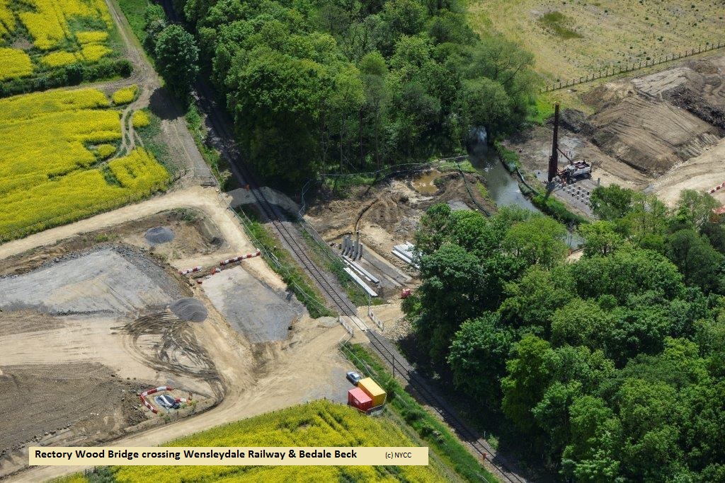 Rectory Wood Bridge crossing Wensleydale Railway & Bedale Beck