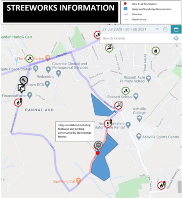 Proposed developments and street works overview