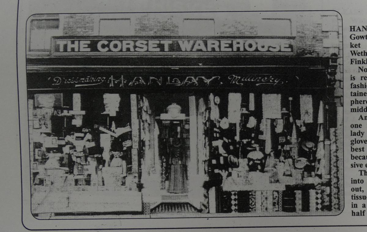 Corset Warehouse shop front in Selby