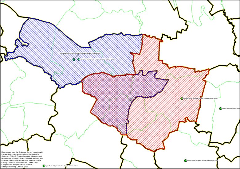 Current catchment area of Hovingham CE.