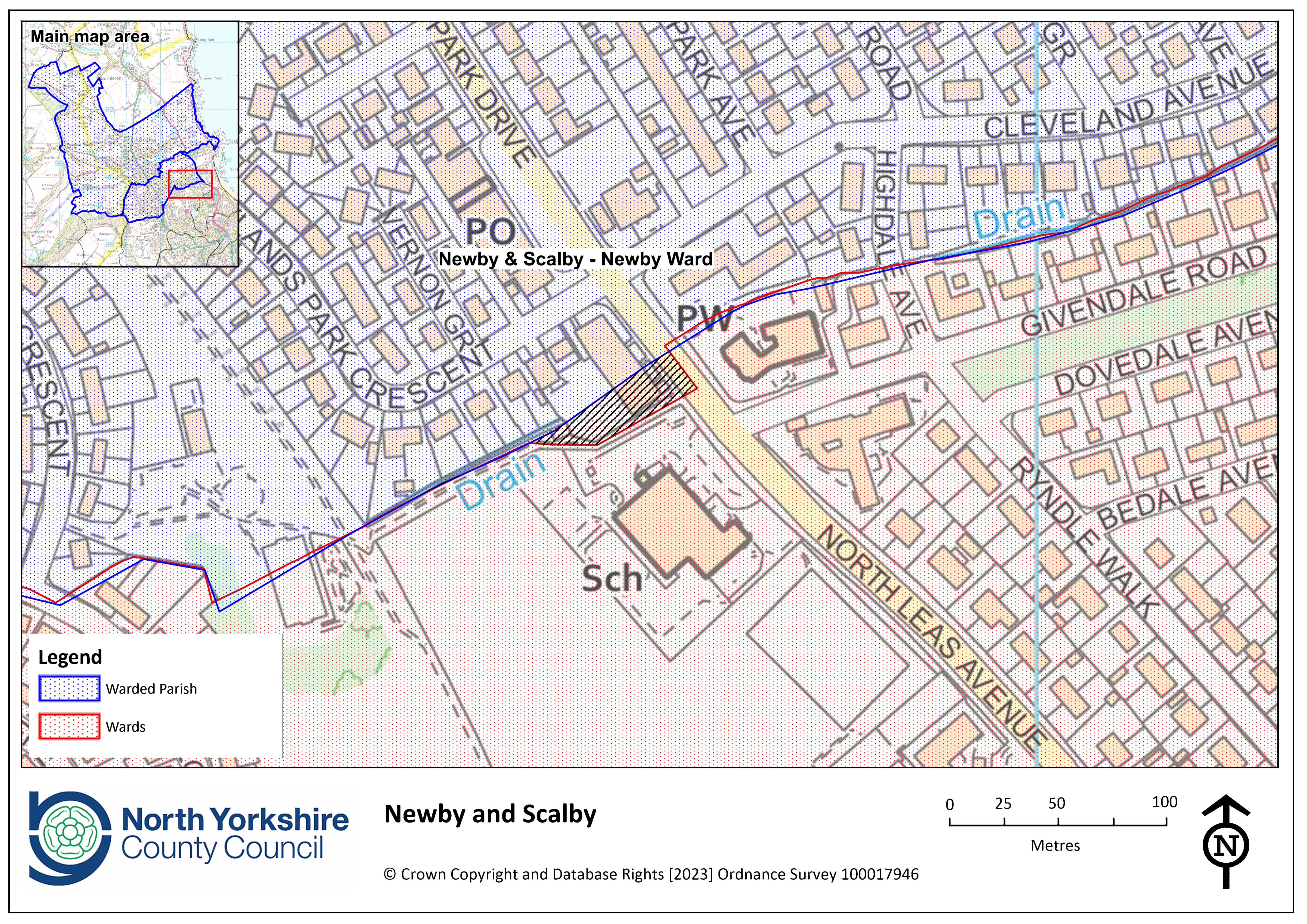 Newby and Scalby boundary map