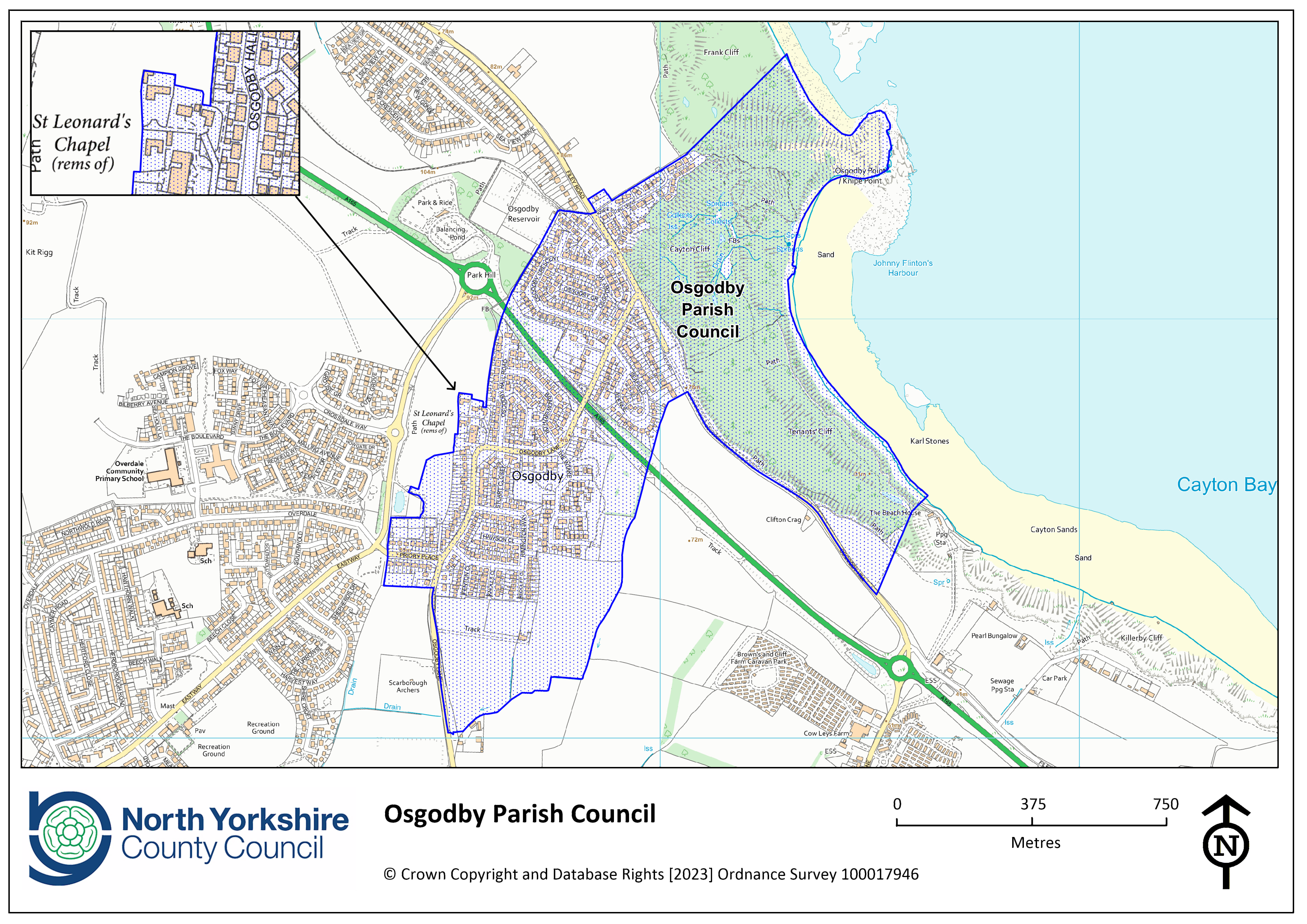 Osgodby Parish Council boundary map