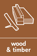 Wood and timber recycling logo