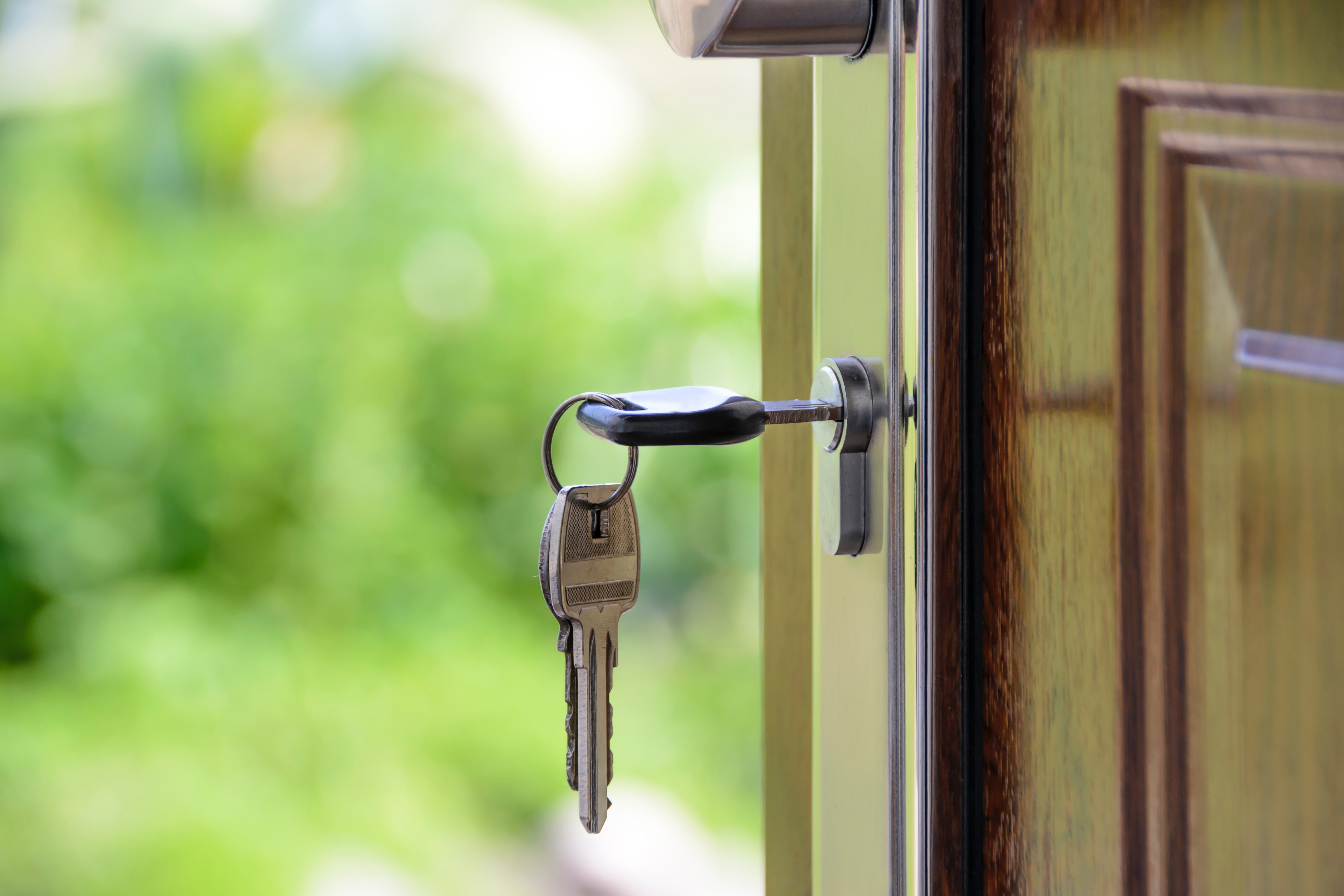 A door with a key in it