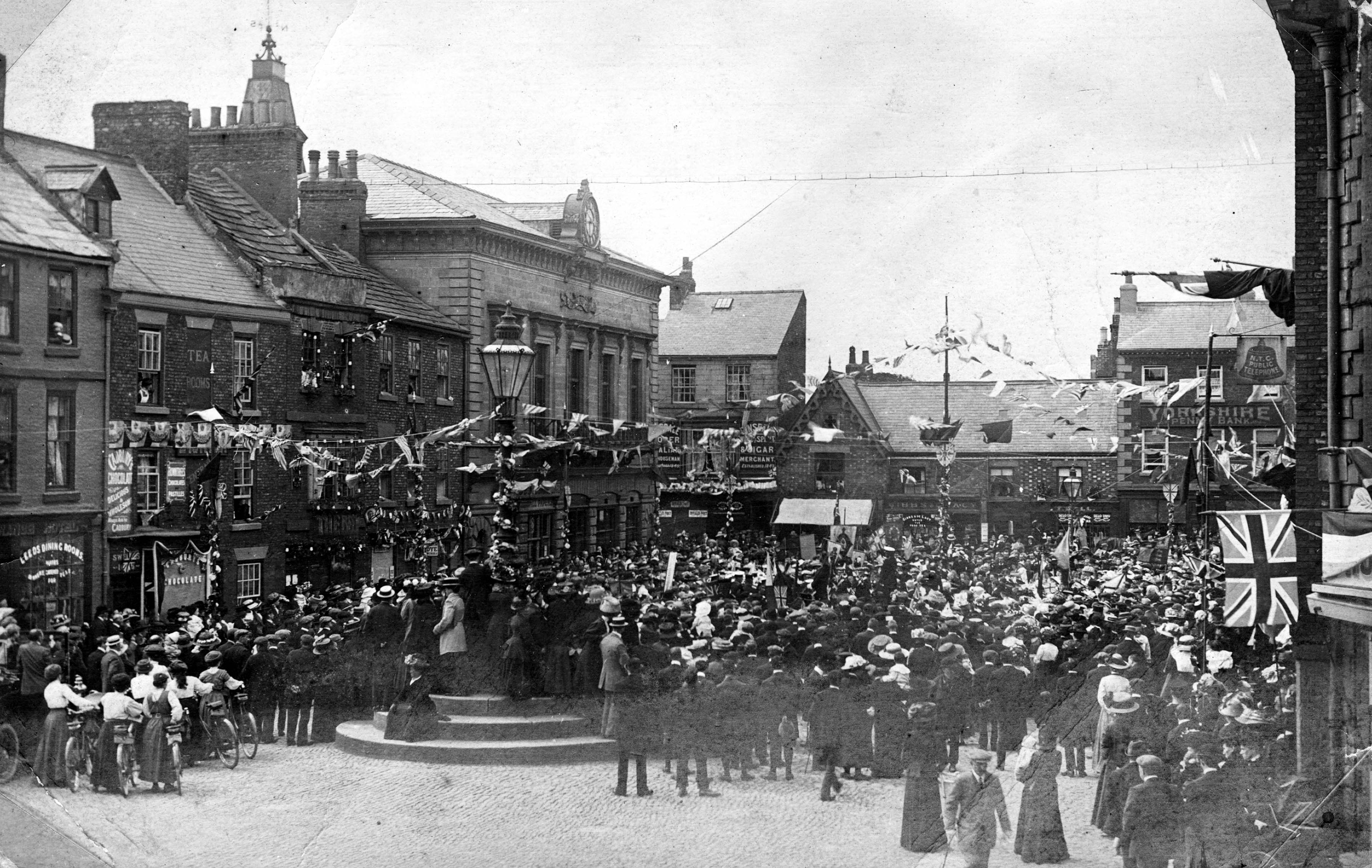 Celebrations in Knaresborough for the Coronation of George V in June 1911.