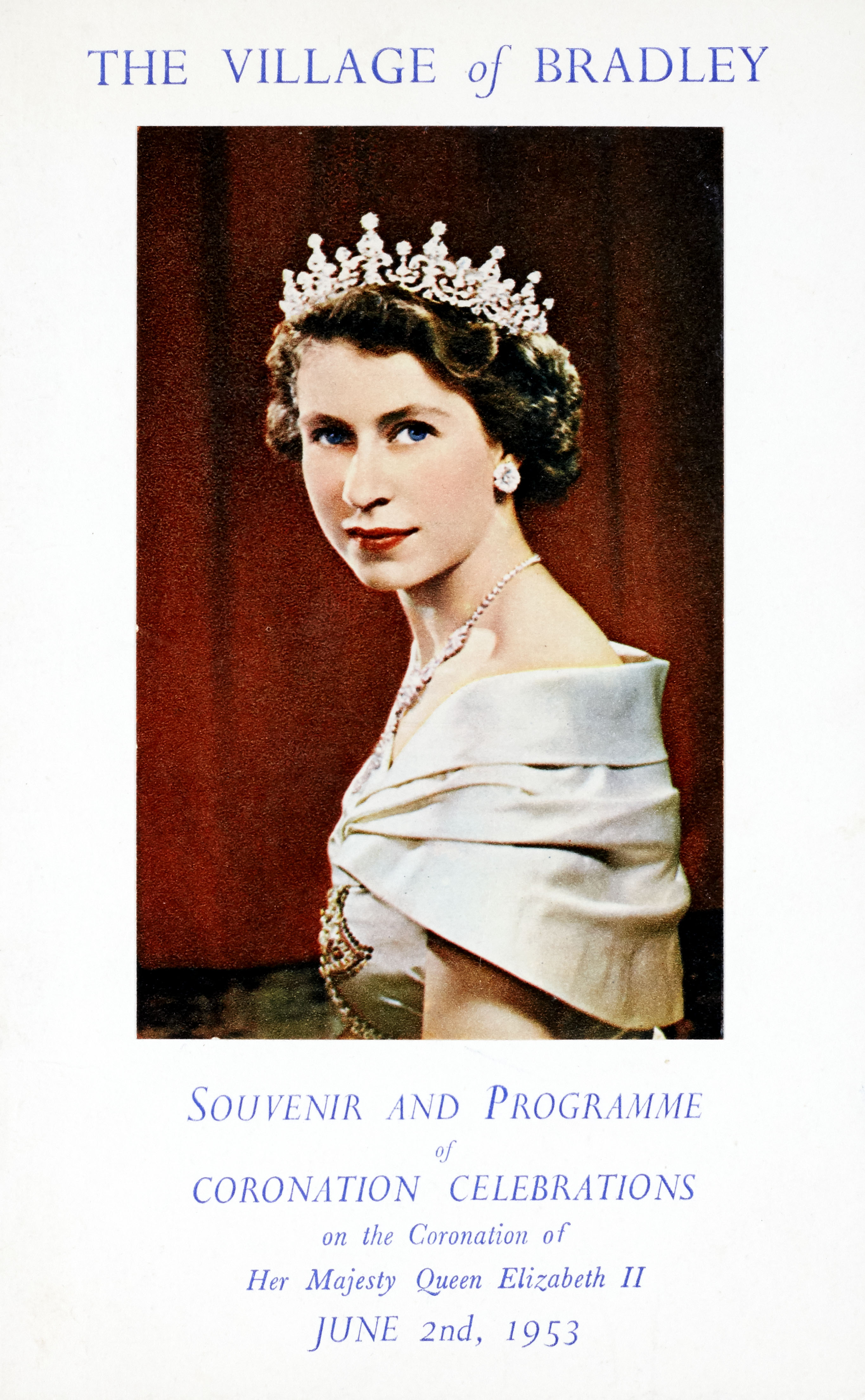 • A souvenir programme of celebrations in the village of Bradley to mark the Coronation of Elizabeth II in June 1953, from the Cononley Parish Records collection.