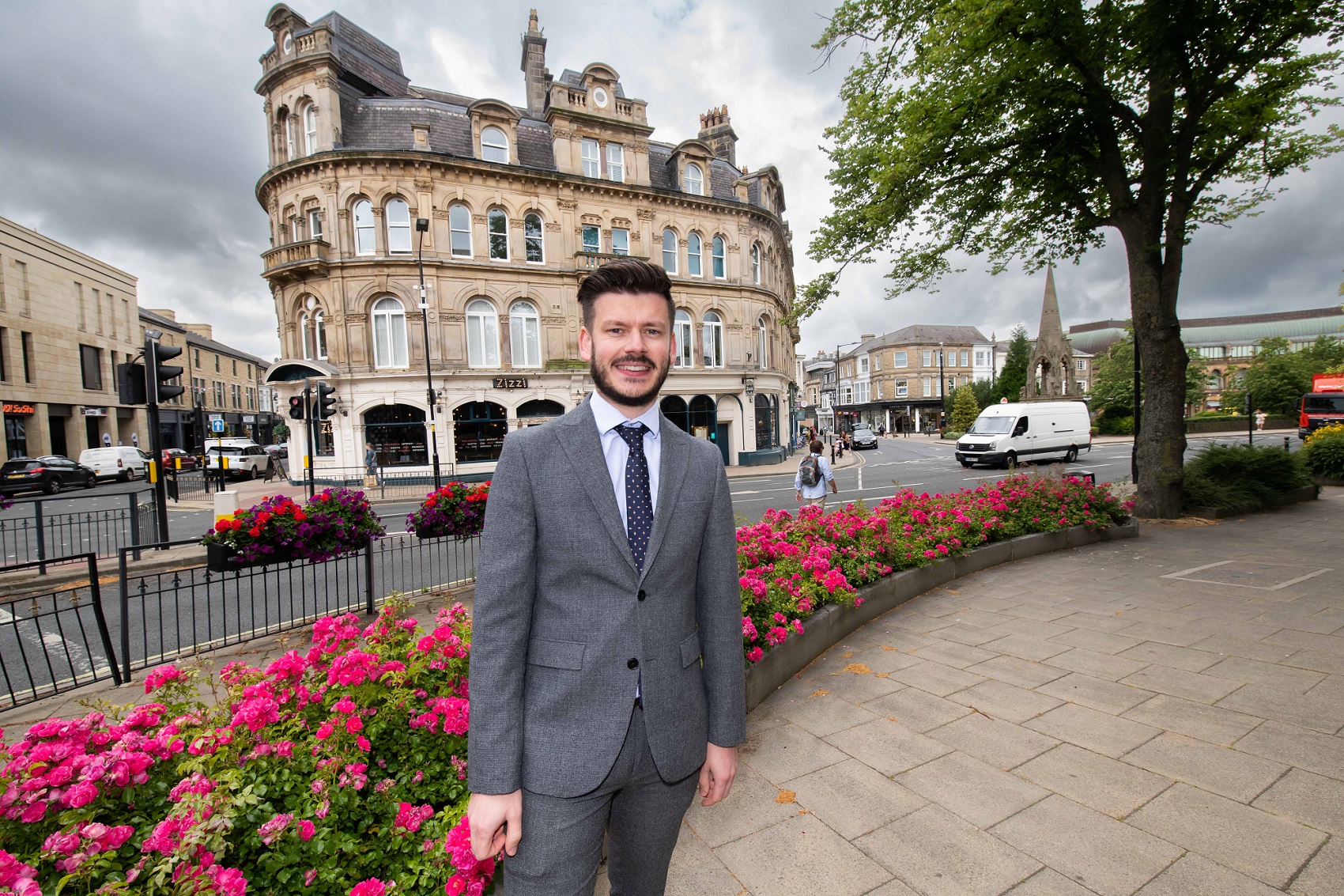 Executive member for highways and transport, Cllr Keane Duncan, in Harrogate town centre.