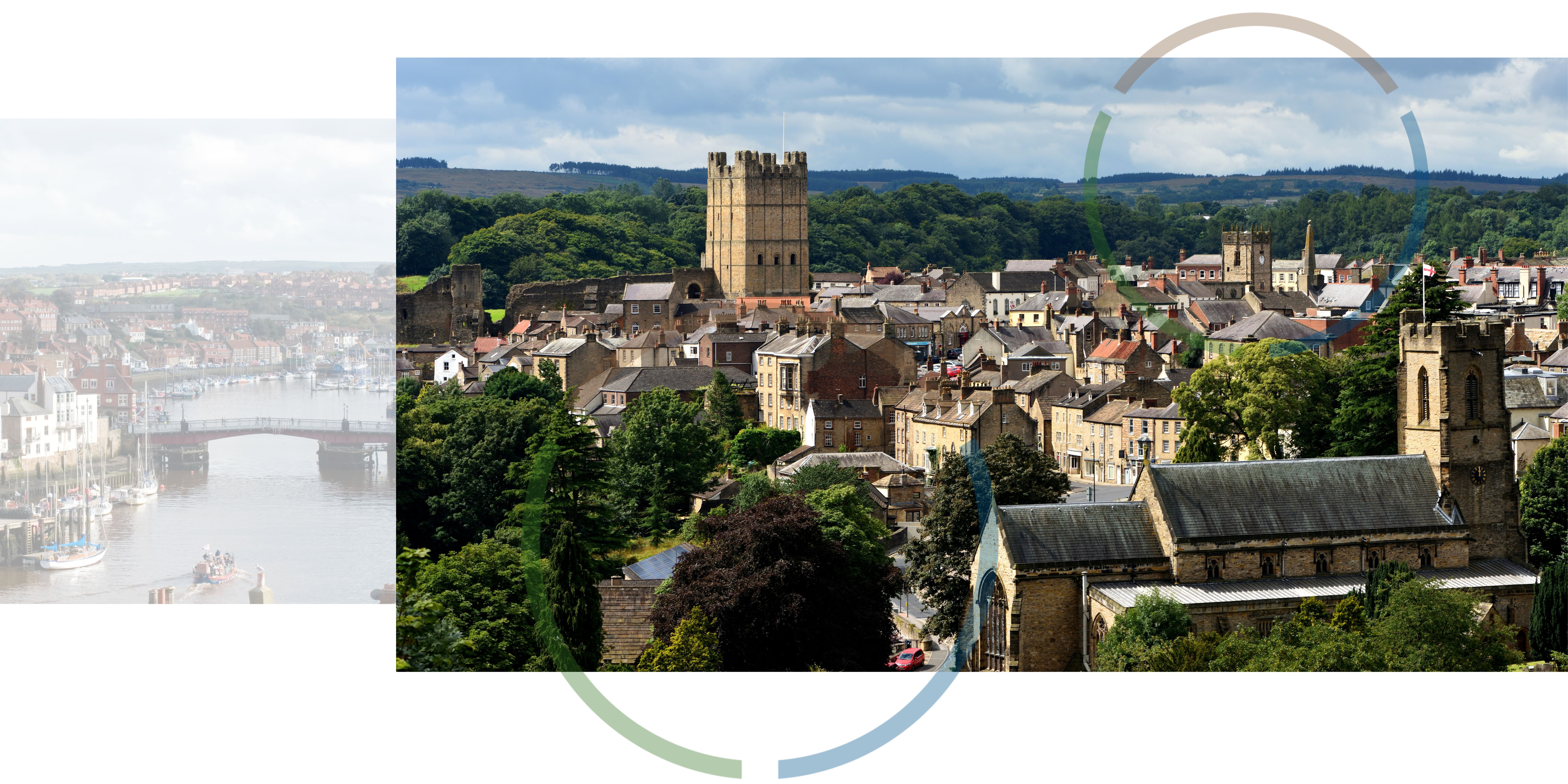 Views of towns in North Yorkshire.