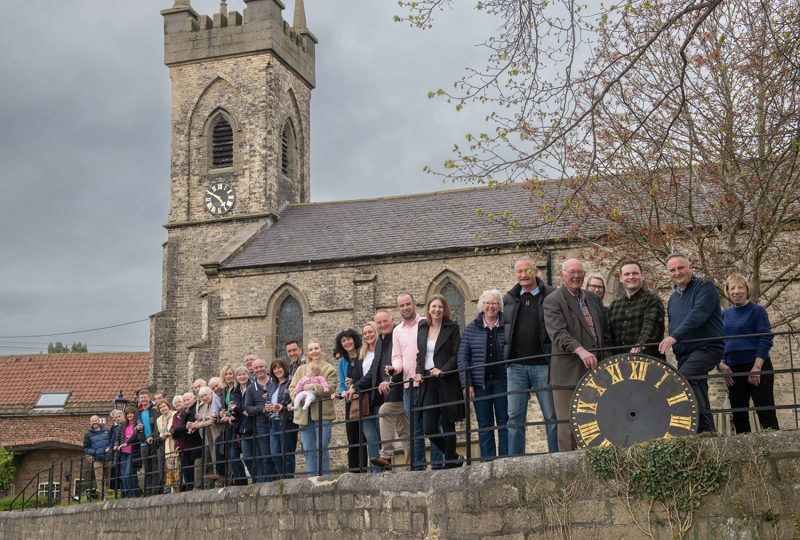 The community event to celebrate the unveiling of the refurbished church clock