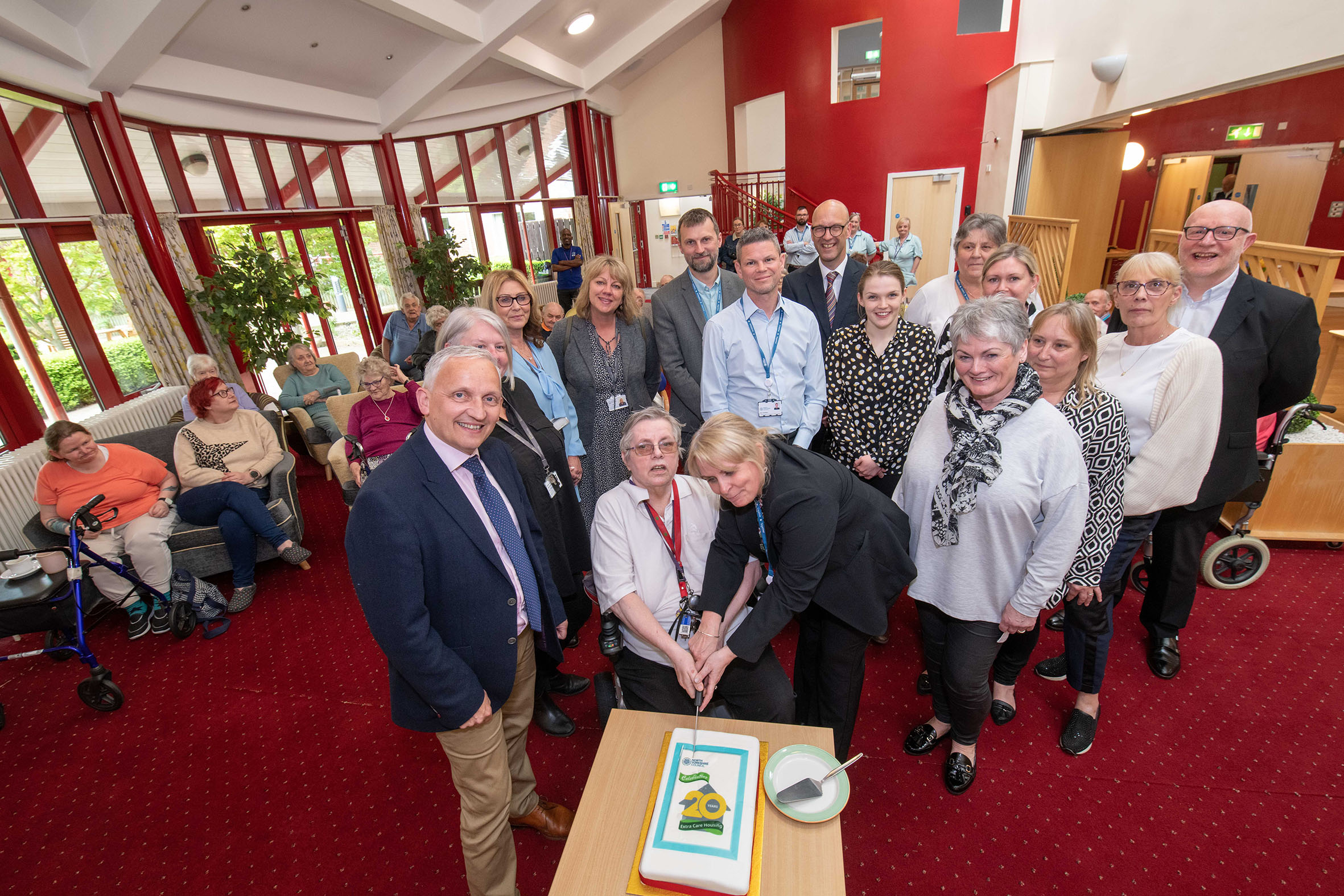 Staff and residents at North Yorkshire’s first Extra Care site, The Orchards