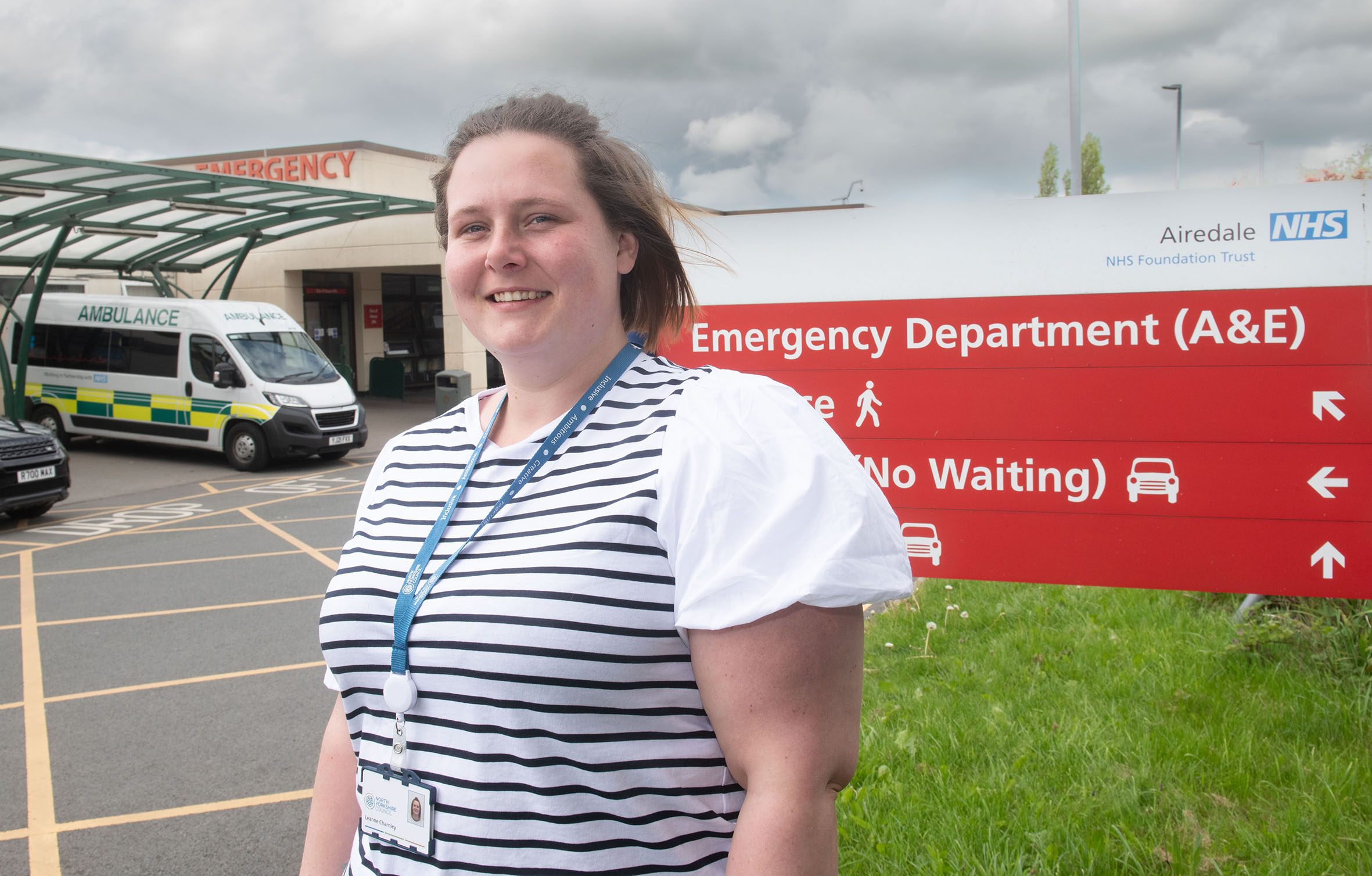 Ward walker outside a hospital