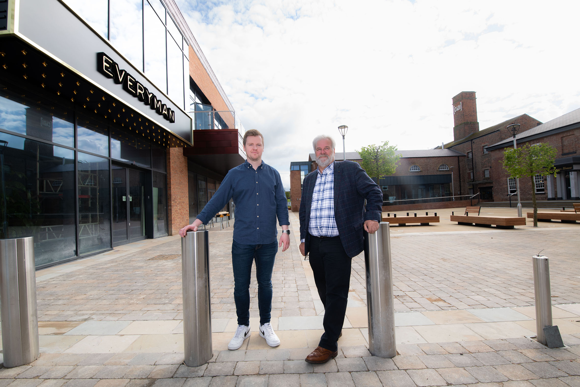 Cllr Peter Wilkinson (right) with Benjamin Kilroy, venue manager at Everyman Northallerton