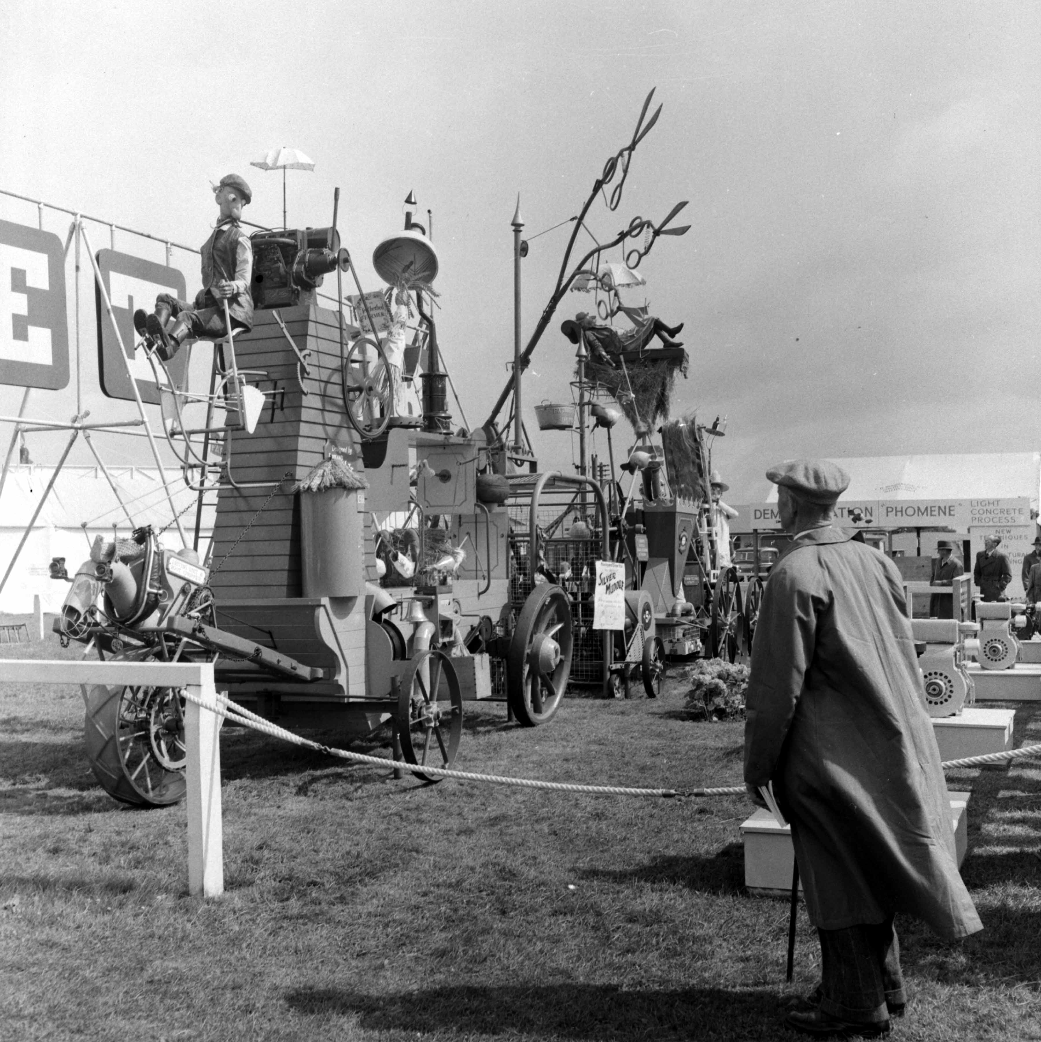 A comical contraption on display at the show a year earlier, 1956.