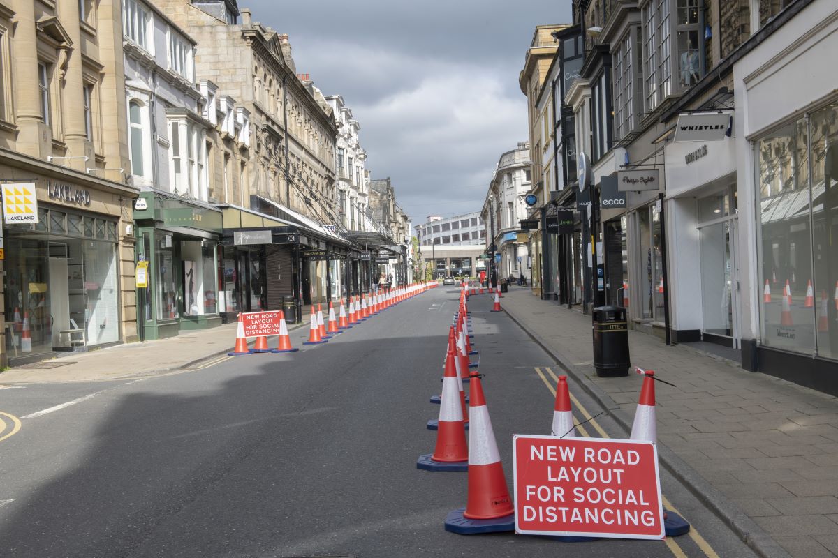 An empty road in the covid pandemic