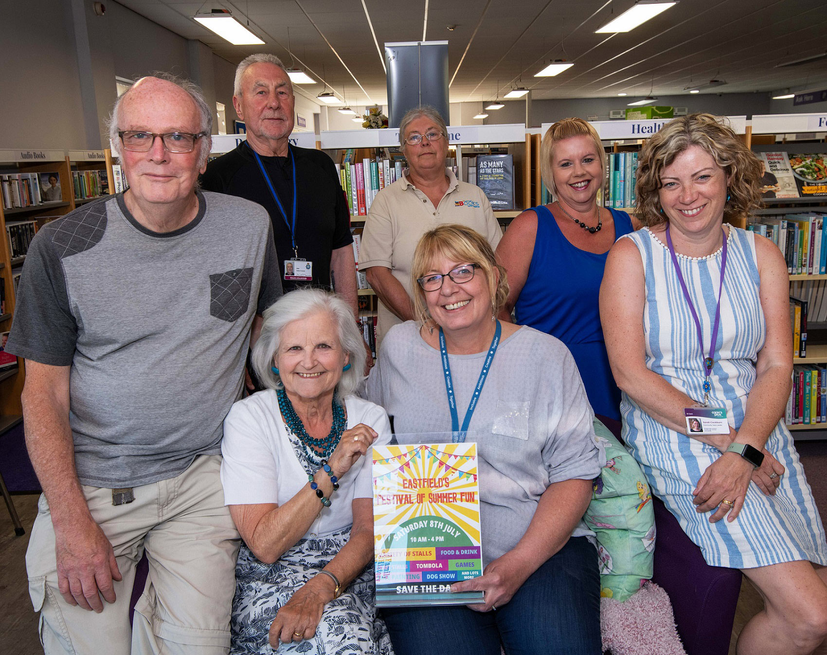 A group of people in Eastfield library