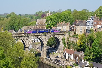 An aerial view of Knaresborough, North Yorkshire.