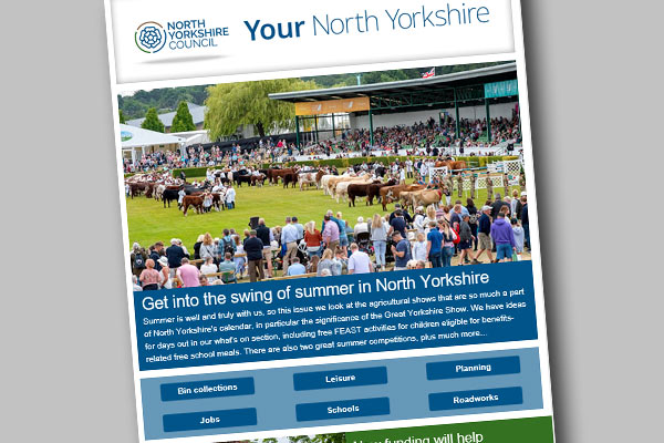 A screenshot of the June 2023 Your North Yorkshire email