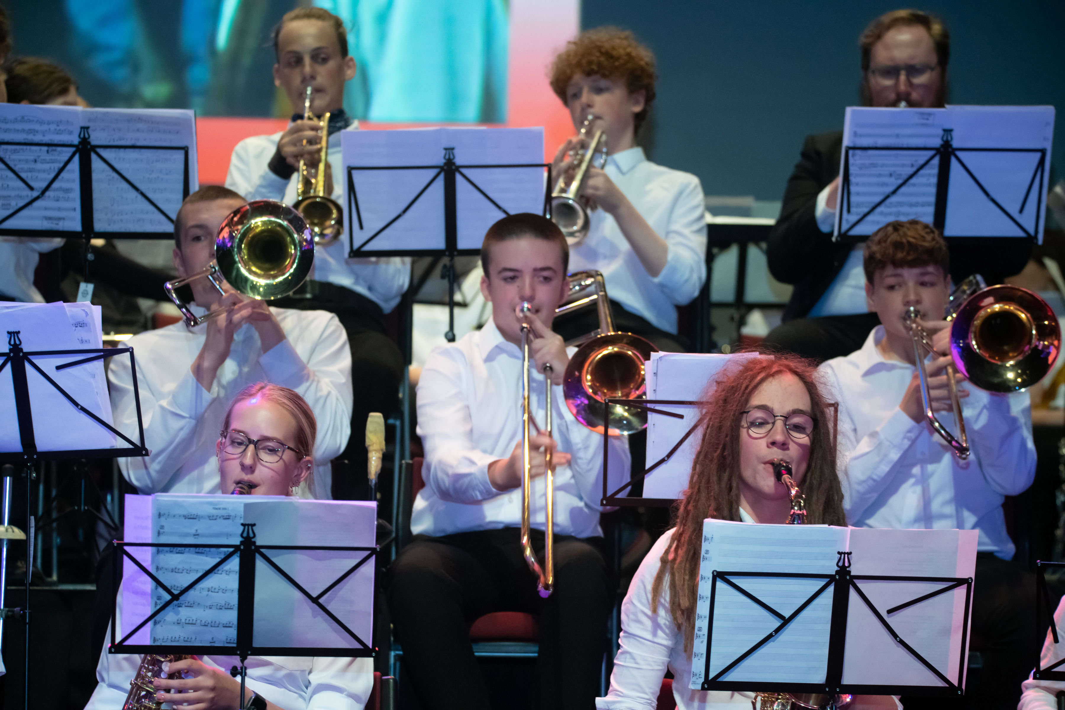 Talented members of North Yorkshire Council’s Big Band performing at the Queen’s Platinum Jubilee concert at the Harrogate Convention Centre last year.