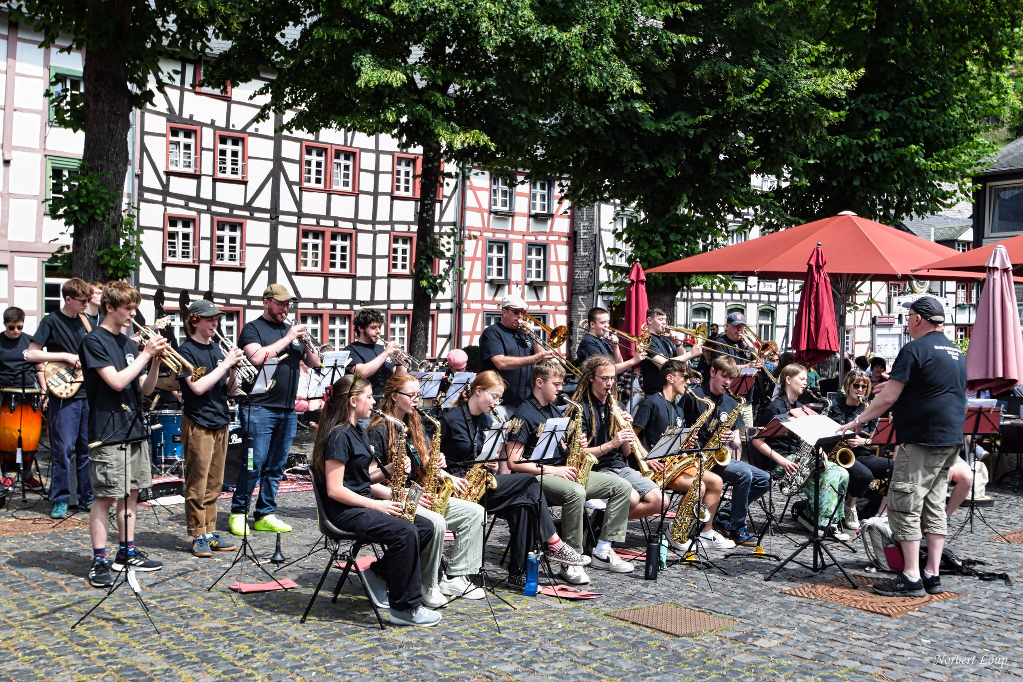 Talented members of North Yorkshire Council’s Big Band delivering unforgettable performances to audiences in Germany and the Netherlands during their summer 2023 European tour. 