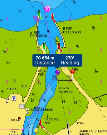 Exclusion zone for Whitby Regatta 2023 around East Pier